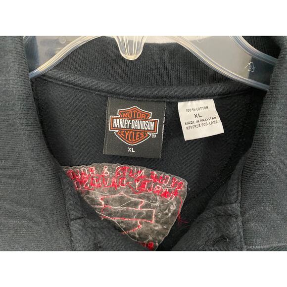 Harley Davidson Boise Idaho Men's Black Cotton Embroidered Polo Shirt XL - Picture 3 of 7